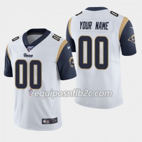 Camiseta Hombre NFL Los Angeles Rams Personalizar Nike Blanco 100th